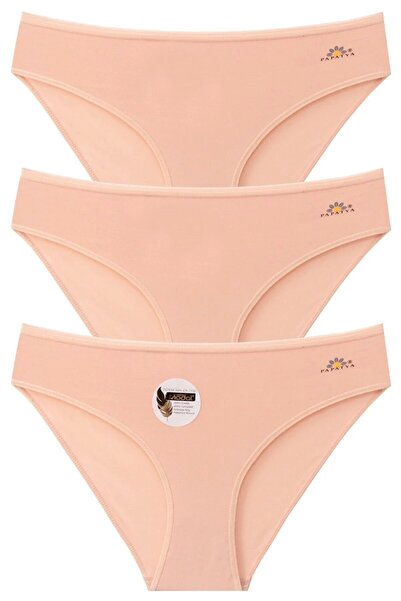 papatya lingerie Modal/Cotton Blend Logo Basic Panties 3-Pack Pw-1850
