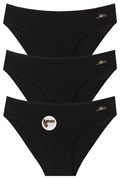 papatya lingerie Modal/Cotton Blend Logo Basic Panties 3-Pack Pw-1850