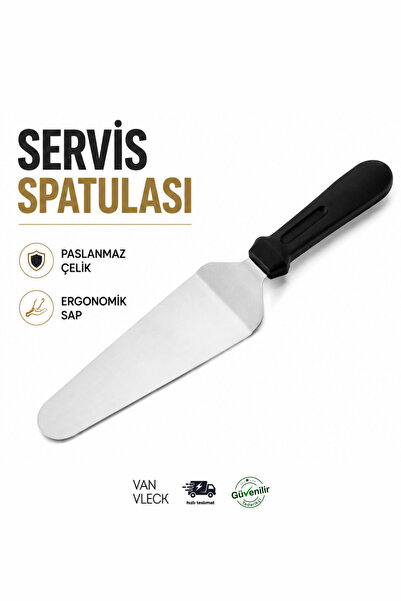 VAN VLECK Üçgen Pasta ve Servis Spatulası – Paslanmaz Çelik Kek, Börek ve Piz...