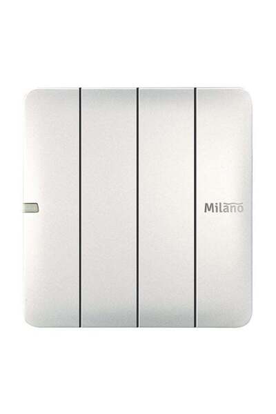 Milano 10A 4 Gang 2 Way Switch Wh Ps