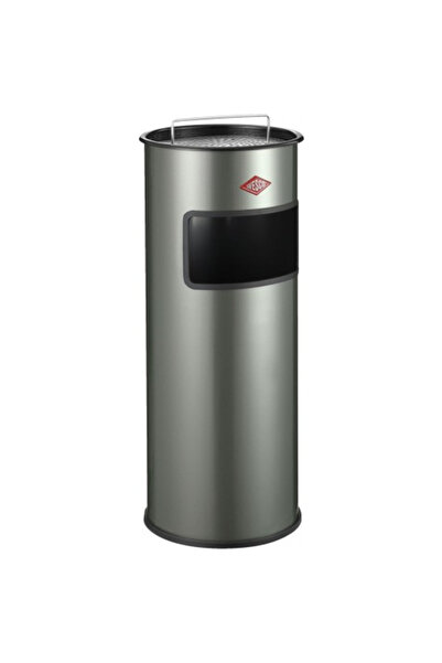 Wesco Cos de gunoi cu scrumiera, Wesco, 30l, argintiu, 640x270mm