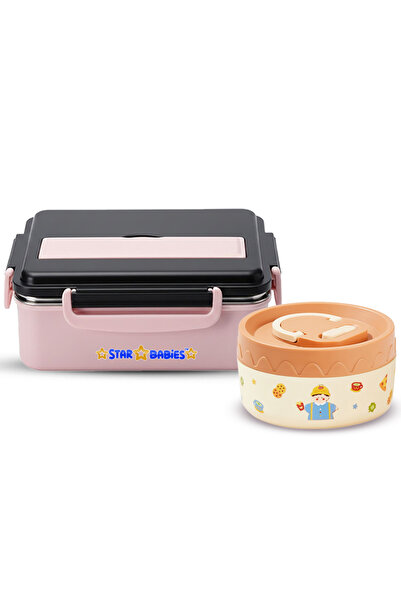 STAR BABiES - Stainless steel lunch box with food jar .