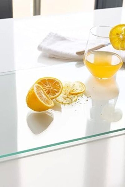 Yıldızan Msa Shop Glass Cutting Board and Presentation Table Natural Transluc...