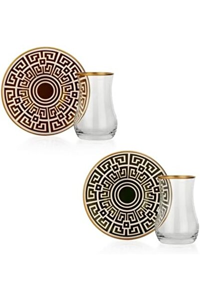 Yıldızan Edl Shop 6-Piece Keops Glass Tea Set 12 Pieces Edl Shop 1290799