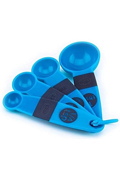 The Bros 4Pcs Measuring Spoon Set, Blue, Polypropylene