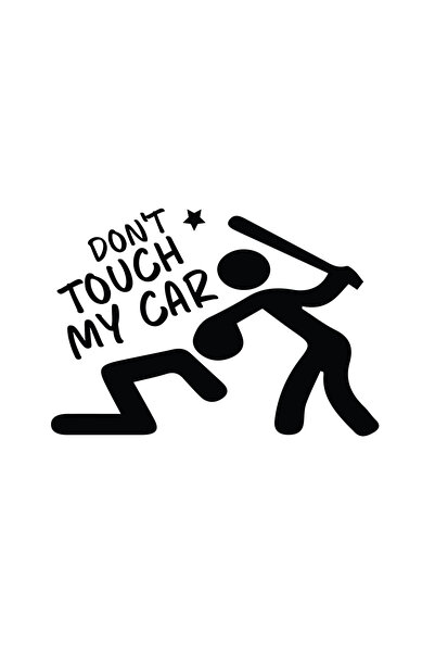 Amo-Stickers Sticker Auto Don’t Touch my Car 30cm Argintiu
