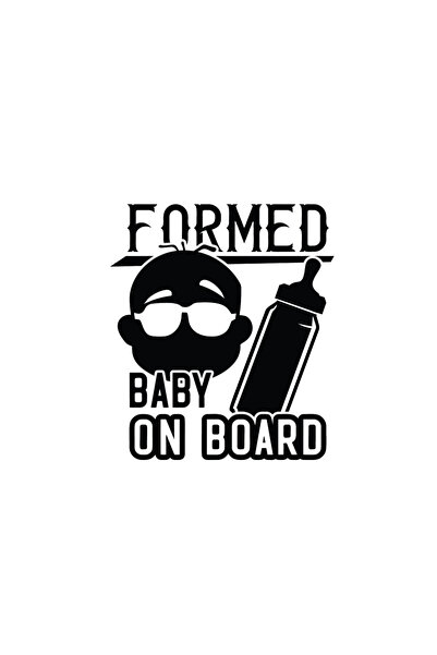 Amo-Stickers Стикер за кола  "Родено бебе " 25см Зелен