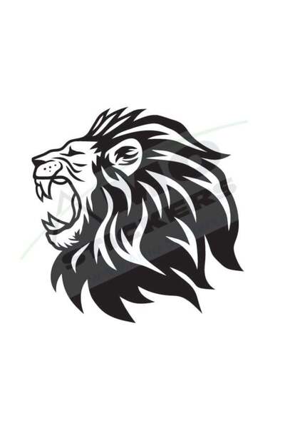 Amo-Stickers Sticker Leu 25cm Gri inchis