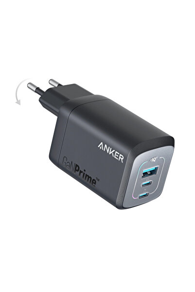 Anker Incarcator retea GaN Prime, 67W, ActiveShield™ 2.0, 2x USB-C, 1x USB-A,...