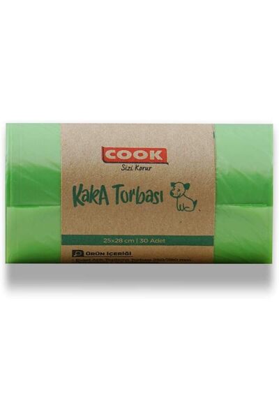 COOK Kaka Torbası, 30 Yaprak, Elma Kokulu, Yeşil