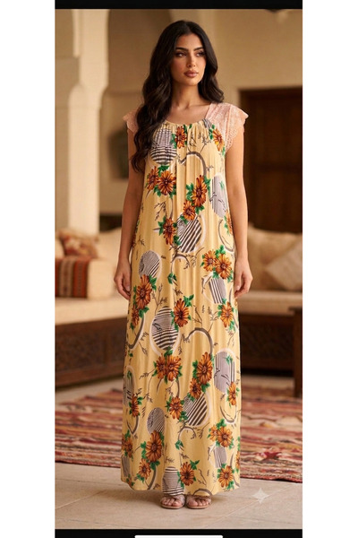 Genrice Lace Sleeve Home Dress