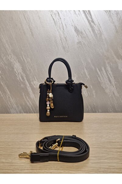 seyyah Stylish Women's Charm Detailed Linen Shoulder Bag
