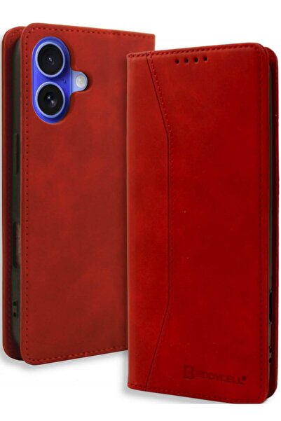 Bodycell Θήκη iPhone 16 Plus Book Case Πορτοφόλι - Red