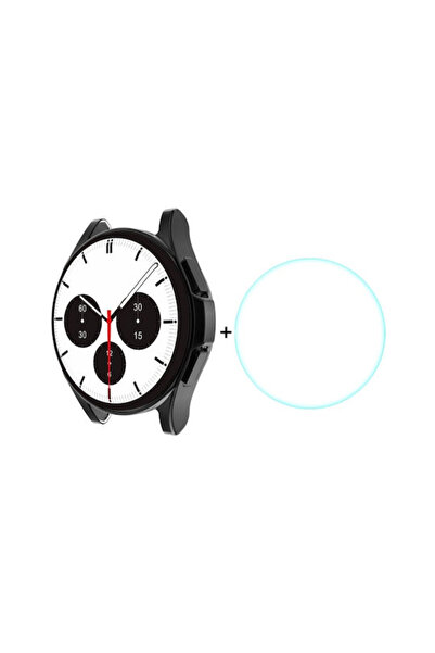 OEM Θήκη σιλικόνης με γυαλί σε μαύρο χρώμα για Huawei Watch 4 Galaxy Watch 4 ...