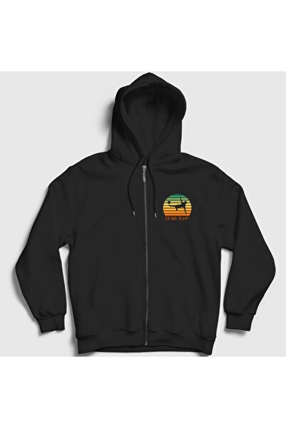 Presmono Unisex Black Football Is Life Sports Soccer Zipper Hooded Sweatshirt...