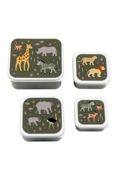 A Little Lovely Company Set de 4 cutii alimentare Savanna, A Little Lovely Co...
