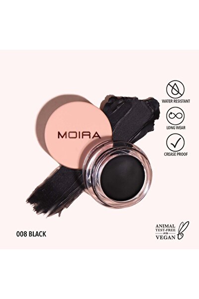 MOİRA Lasting Priming Cream Shadow (008, Black)