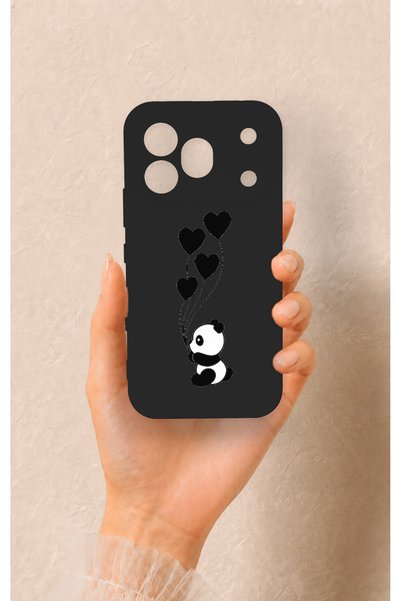 Vip Case Honor 600 Pro Compatible Heart Panda Pattern Silicone Case
