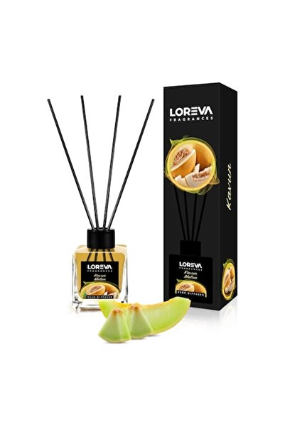 LOREVA Ароматизатор за стая с пръчици, силен аромат на пъпеш 100 мл