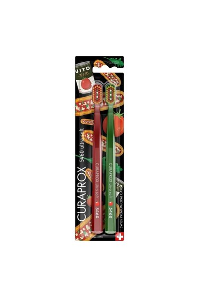 Curaprox CS 5460 Ultra Soft Pizza Edition Πολύ Μαλακή Οδοντόβουρτσα, 2τεμ