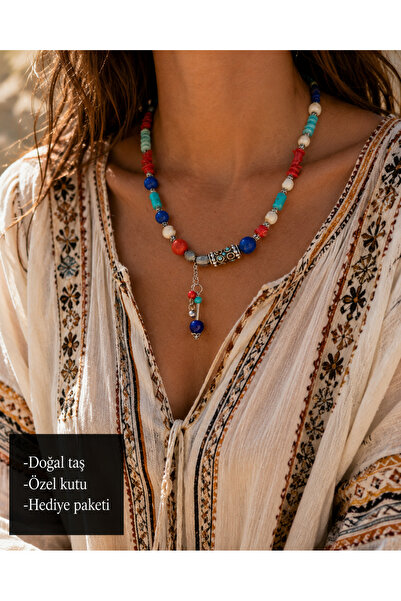HER ŞEY NOTA www.herseynota.com Zyphira Bohemian Natural Stone Beads Necklace...
