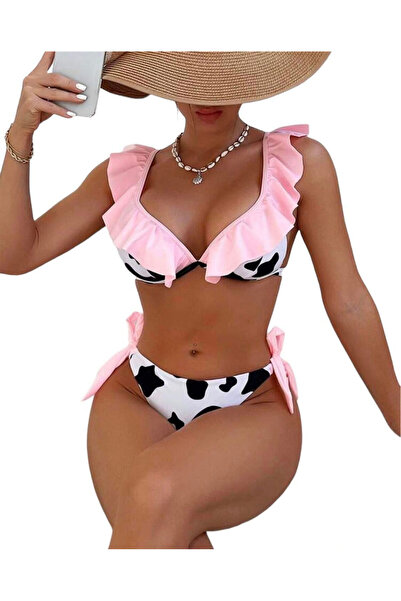 Woman's Fashion Σετ μπικίνι 2 τεμαχίων, ροζ βραζιλιάνικο