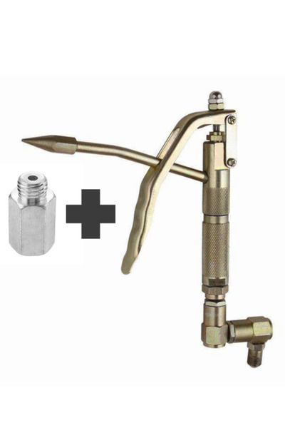 VIKTEC Z Mafsallı Gres Tabancası + M14'den 1/4 NPT'ye Dönüştürücü Adaptör