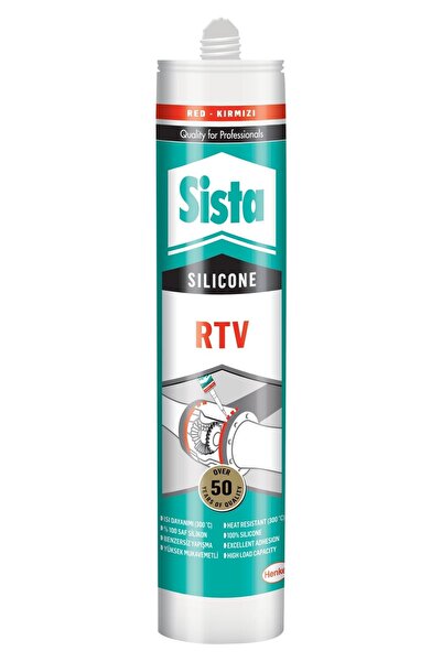 Sista 3'lü Paket Rtv Silikon Sıvı Conta (300° C) Kırmızı 310 ml