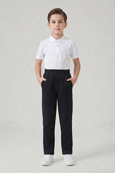 NACAR STORE Pantaloni de școală Pantaloni de pânză pentru copii cu talie elas...