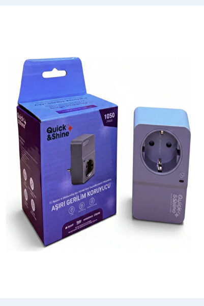 Quick&Shine Quick & Shine Aşırı Gerilim Koruyucu Priz - Akım Koruma Prizi 105...