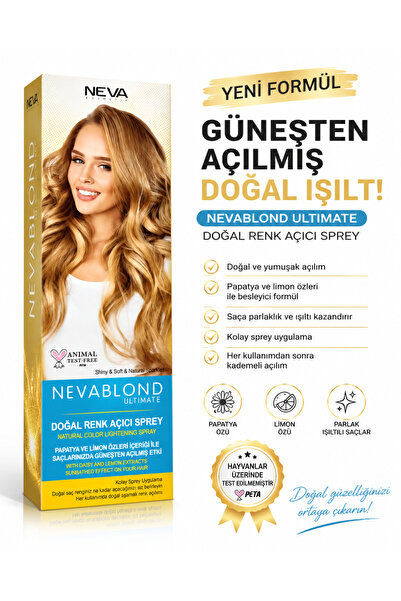 Neva Nevablond Doğal Renk Açıcı Sprey 150ml (vegan)