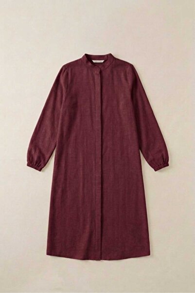 madam trend 100% Cotton Muslin Fabric Zippered Long Hijab Women's Tunic - Com...