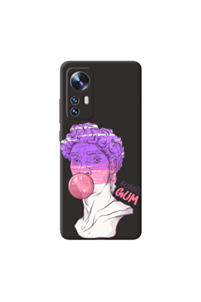 Other Xiaomi Mi 12 Pro Pin Bubble Black Colored Silicone TPU Θήκη
