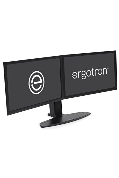 Ergotron Neo-Flex Dual Monitor Desk Stand, Pivot, 360° Rotation, 15.4 kg, Black