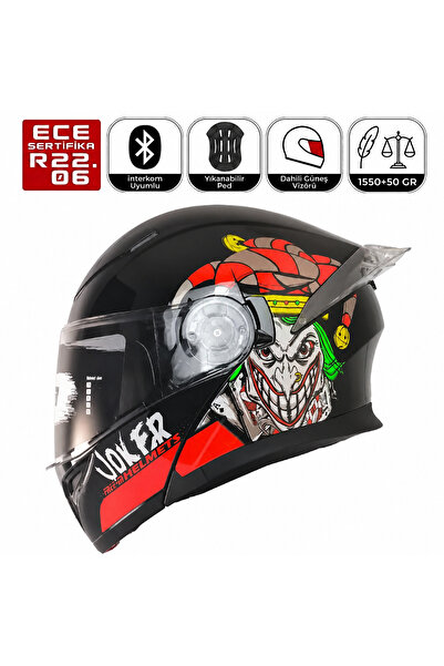 freem FR-965 Joker Motosiklet Kaskı Çene Açılır Güneş Vizörlü Motorcu Kask