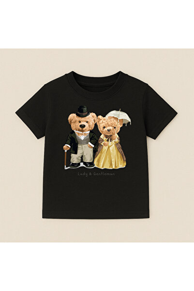 SVART WEAR Teddy Bear Printed Crew Neck Cotton Short Sleeve Kids & Youth T-Shirt