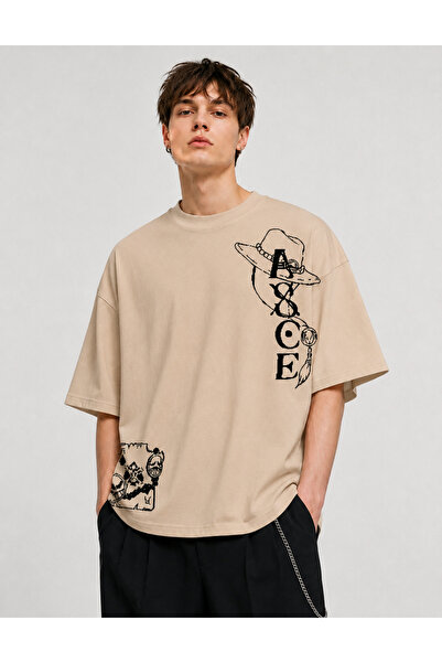 Nulivez One Piece Ace Printed Oversize Unisex T-Shirt – Portgas D. Ace Anime ...