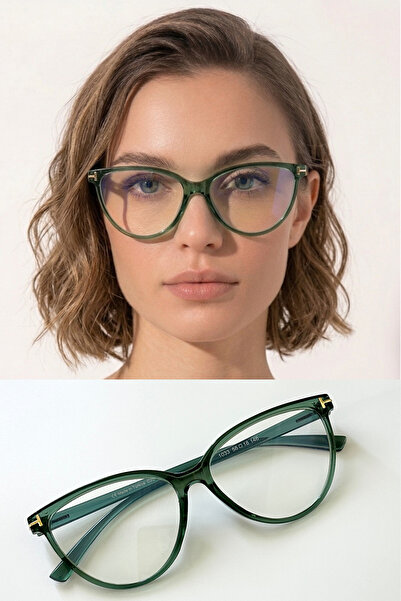 LUNE EYEWEAR VİOLET CAT EYE MAVİ IŞIK KORUMALI ŞEFFAF GÖZLÜK