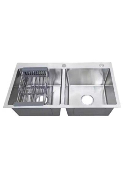 Wonderful-kitchens Nano Silver Kitchen Sink 91*48 Double Bowl Only Including ...