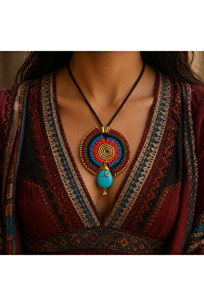 HER ŞEY NOTA www.herseynota.com Thaliora Bohemian Turquoise Natural Stone Han...