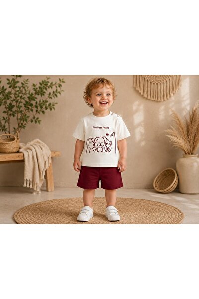 DimpleBaby طقم شورت للأطفال من بيست فريند من 0 إلى 24 شهرًا
