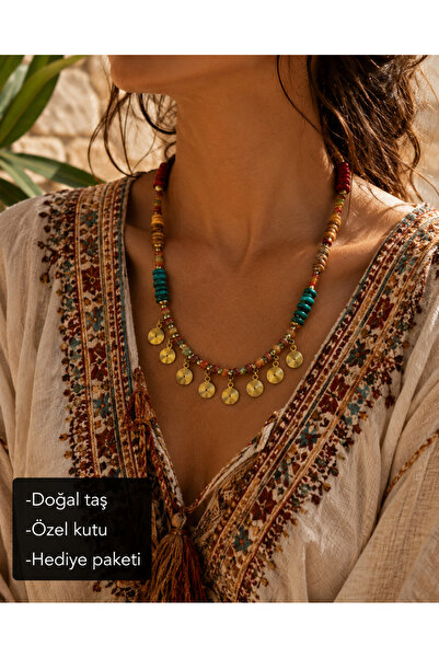 HER ŞEY NOTA www.herseynota.com Bohemian Nareen Alzira Beaded Tassel Necklace