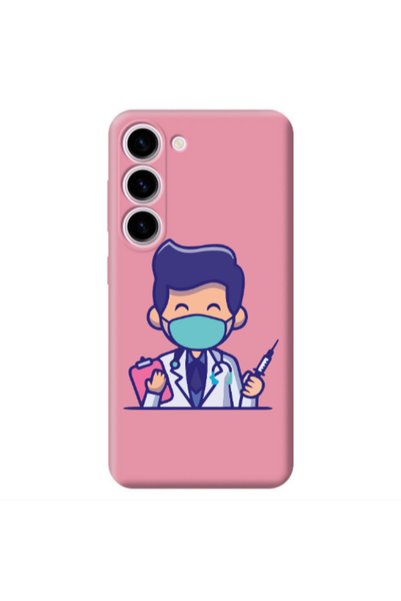 Other Samsung S23 Plus Specialist Doctor Pink Colored Silicone TPU Θήκη
