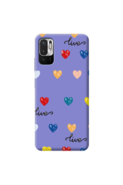 Other Xiaomi Redmi Note 10 Pro 5G Heart Lives Purple Colored Silicone TPU Θήκη