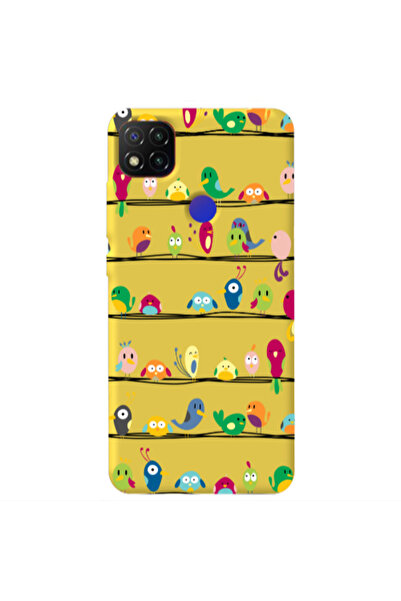 Other Xiaomi Redmi 9c birds Yellow Colored Silicone TPU Θήκη