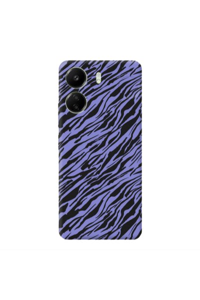 Other Xiaomi Redmi 13C Black zebra Purple Colored Silicone TPU Θήκη