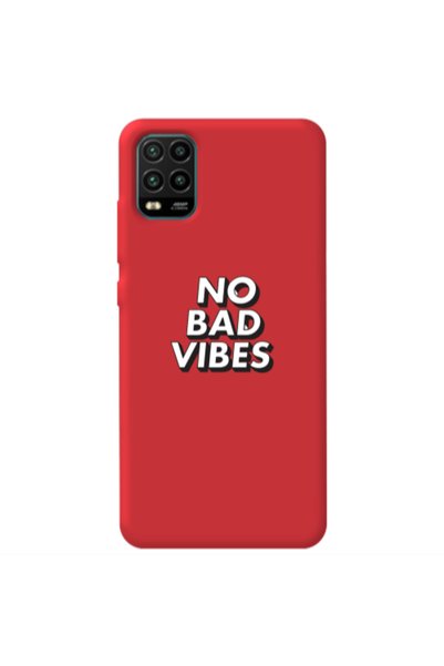 Other Xiaomi Mi 10 Lite No bad vibes Red Colored Silicone TPU Θήκη