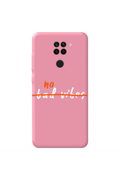 Other Xiaomi Redmi Note 9 No bad vibes 2 Pink Colored Silicone TPU Θήκη
