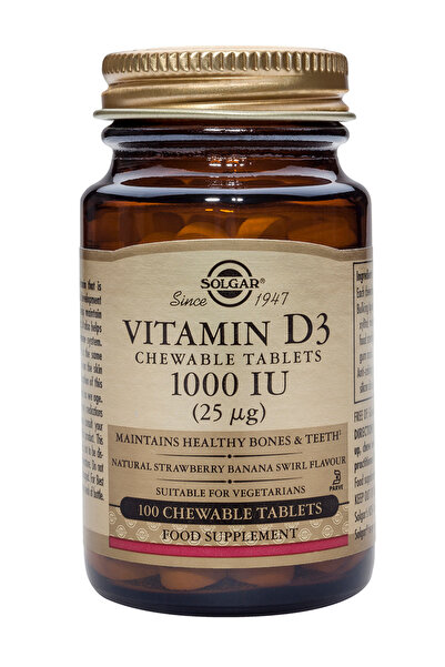 Solgar Vitamina D3 1000iu 100tb Masticabile