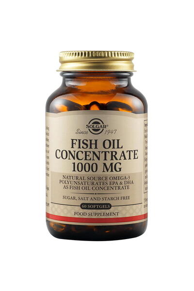 Solgar Fish Oil Concentrate (Ulei de Peste Concentrat) 1000mg 60cps moi